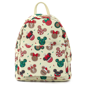 Loungefly Disney Christmas Mickey and Minnie Cookie Backpack With Ears