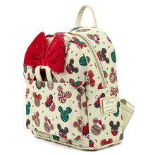 Load image into Gallery viewer, Loungefly Disney Christmas Mickey and Minnie Cookie Backpack With Ears