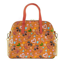 Load image into Gallery viewer, Loungefly Disney Seasonal Gingerbread AOP Crossbody Bag