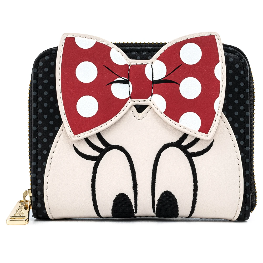 Loungefly Disney Minnie Mouse Bow Zip Around Wallet Front