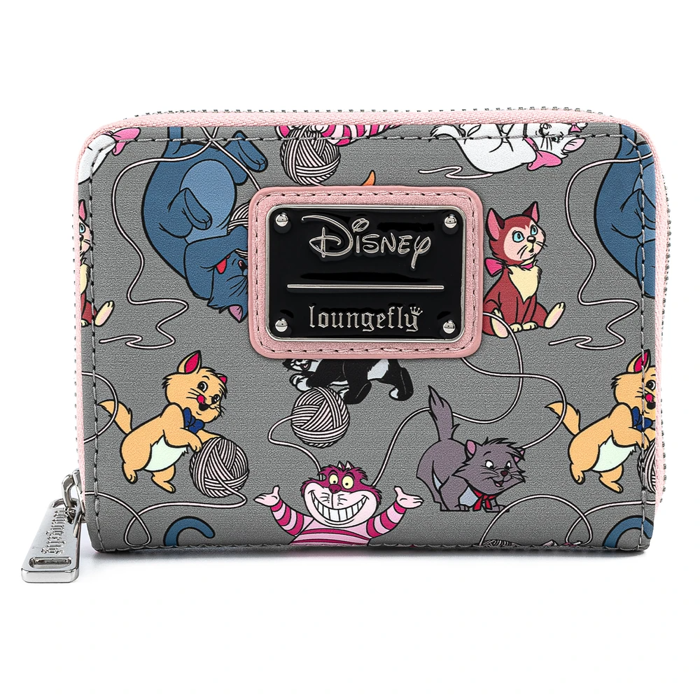 Loungefly Disney Cats All Over Print Zip Around Wallet Back