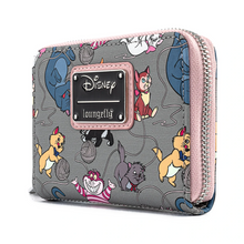 Load image into Gallery viewer, Loungefly Disney Cats All Over Print Zip Around Wallet Side