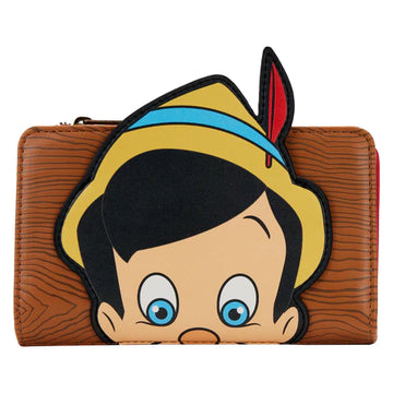 Loungefly Disney Pinocchio Peeking Flap Wallet Zip Around Wallet