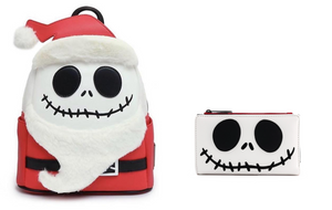 Loungefly Disney NBC Christmas Jack Cosplay Flap Mini Backpack and Flap Wallet