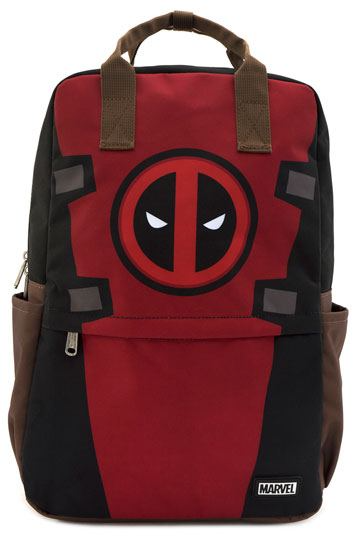 Loungefly Marvel Deadpool Cosplay Square Nylon Backpack Front