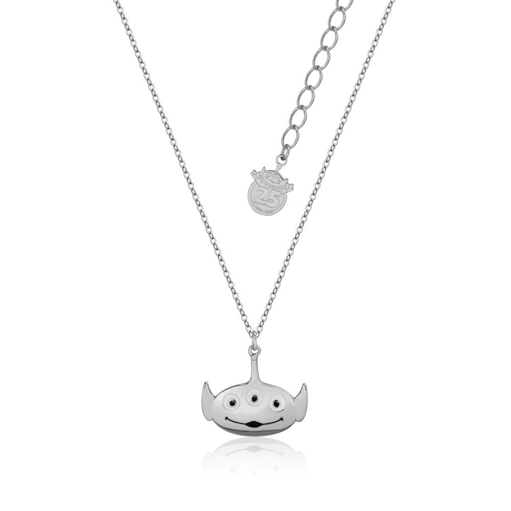 Disney Couture Kingdom Pixar Toy Story White Gold-Plated Alien Necklace