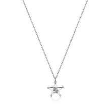 Load image into Gallery viewer, Disney Couture Kingdom Pixar Toy Story White Gold-Plated Woody Sheriff Star Badge Necklace