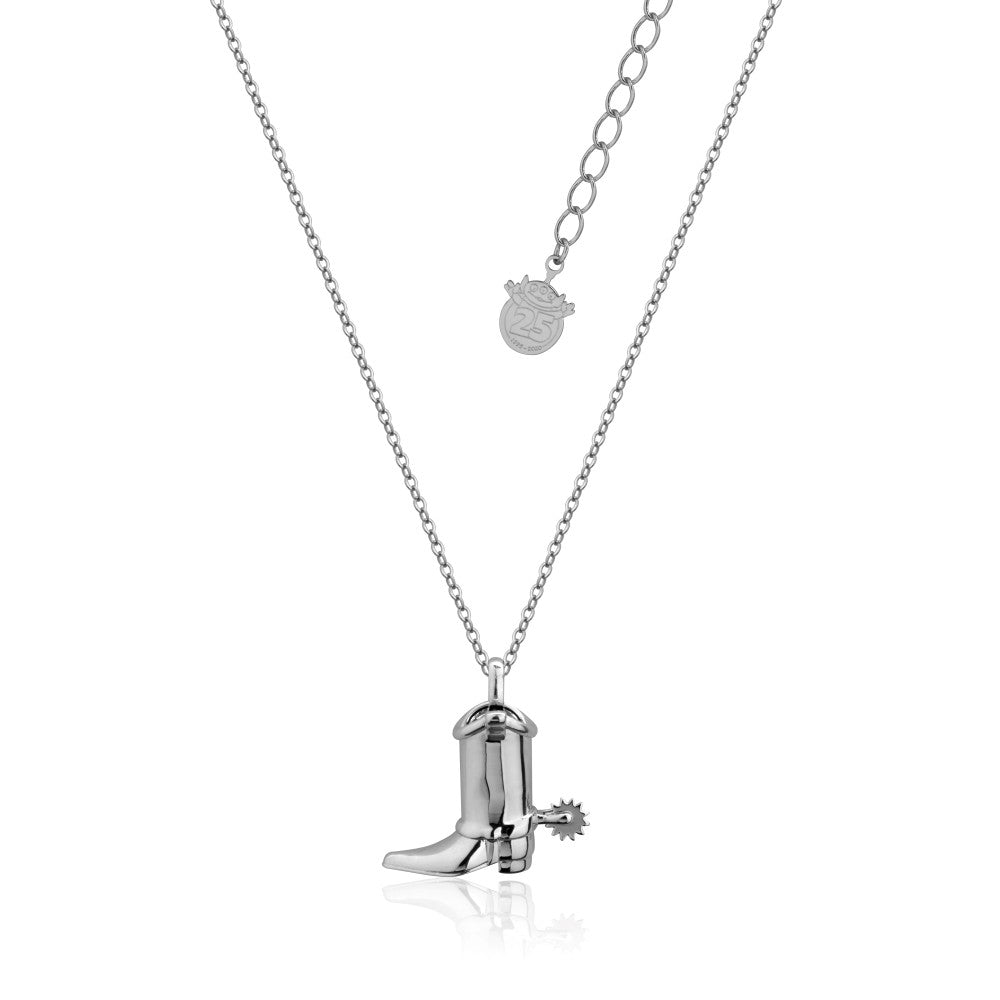 Disney Couture Kingdom Pixar Toy Story White Gold-Plated Woody Boot Necklace