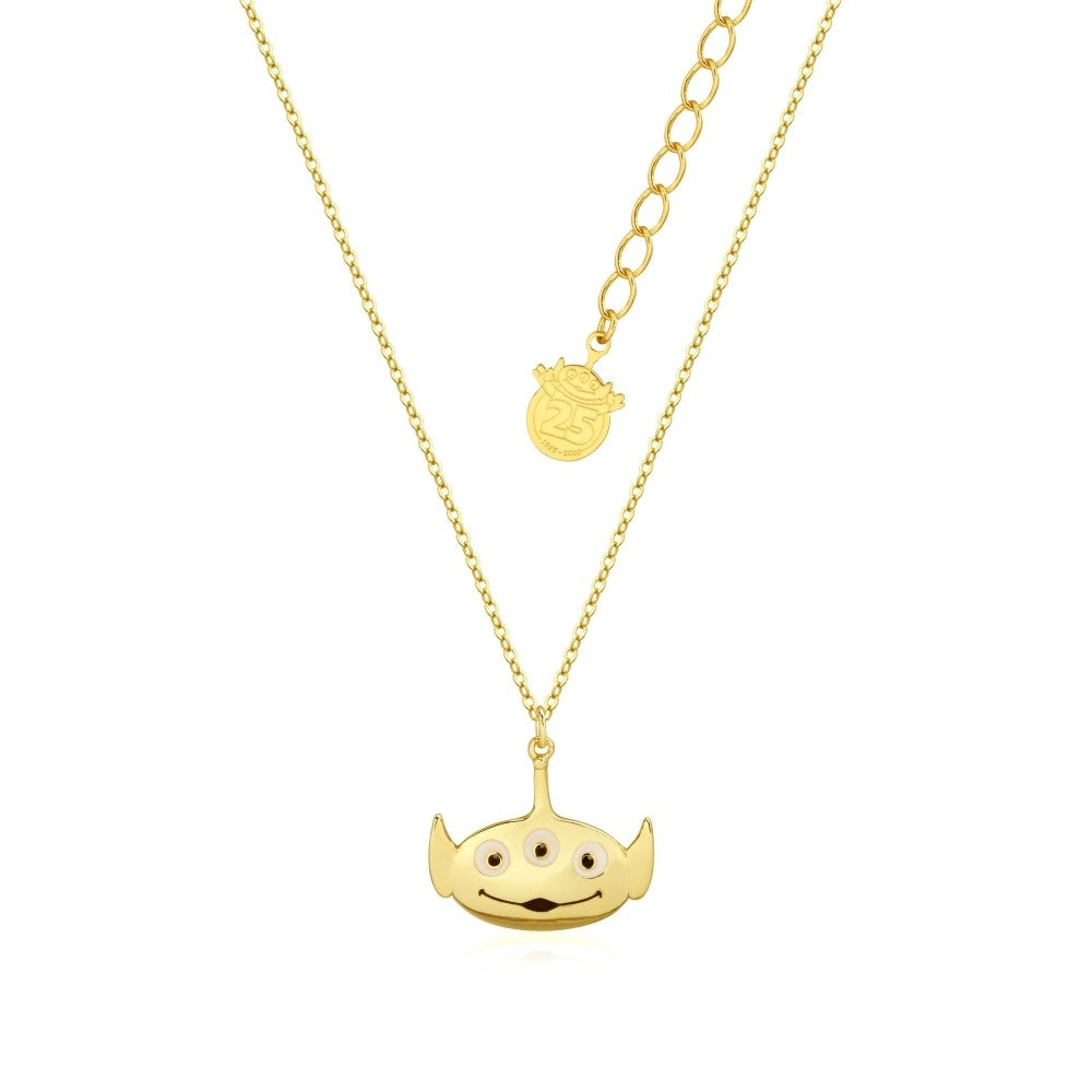 Disney Couture Kingdom Pixar Toy Story Gold-Plated Alien Necklace
