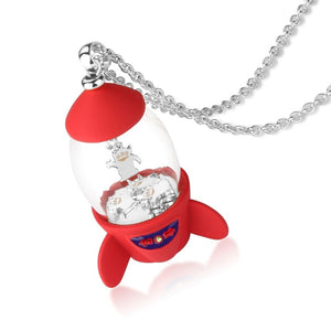 Disney Couture Kingdom Pixar Toy Story White Gold-Plated Alien Rocket Necklace
