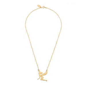 Disney Couture Kingdom Gold-plated Flying Tinkerbell Silhouette Necklace