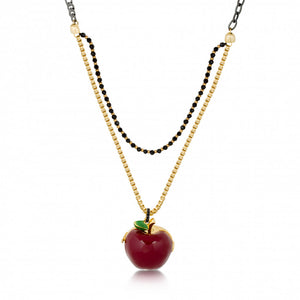 Disney Couture Kingdom Snow White Large Poison Apple Locket Necklace