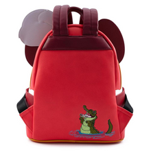 Load image into Gallery viewer, Loungefly Disney Captain Hook Cosplay Mini Backpack Rear View Aligator