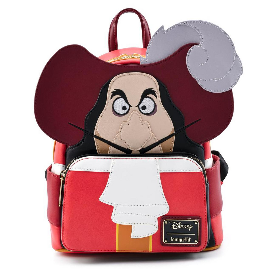Loungefly Disney Captain Hook Cosplay Mini Backpack Front View