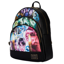 Load image into Gallery viewer, Loungefly Harry Potter Trilogy Triple Pocket Mini Backpack