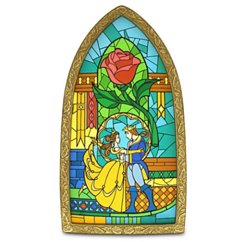Disney Parks Beauty And The Beast Stained Glass Window Frame