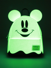 Load image into Gallery viewer, Loungefly Disney Mickey Ghost Mini Backpack - GLOWS IN THE DARK - Glowing