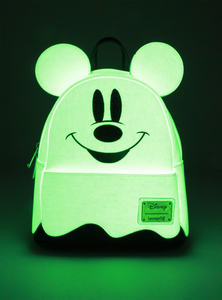 Loungefly Disney Mickey Ghost Mini Backpack - GLOWS IN THE DARK - Glowing