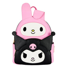 Load image into Gallery viewer, Loungefly Sanrio My Melody Kuromi Double Pocket Mini Backpack