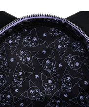 Load image into Gallery viewer, Loungefly Sanrio Kuromi Cosplay Mini Backpack inside