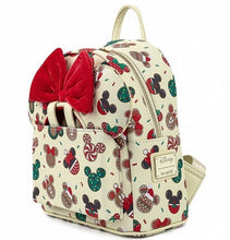 Load image into Gallery viewer, Loungefly Disney Christmas Mickey and Minnie Cookie Backpack With Ears side