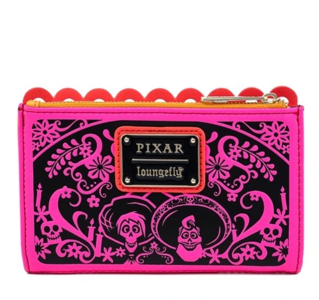 Loungefly Pixar Coco Diecut Party Flags Wallet Front