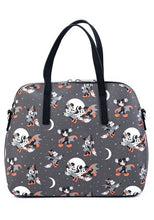 Load image into Gallery viewer, Loungefly Disney Mickey Minnie Halloween Vamp Witch AOP Crossbody Bag