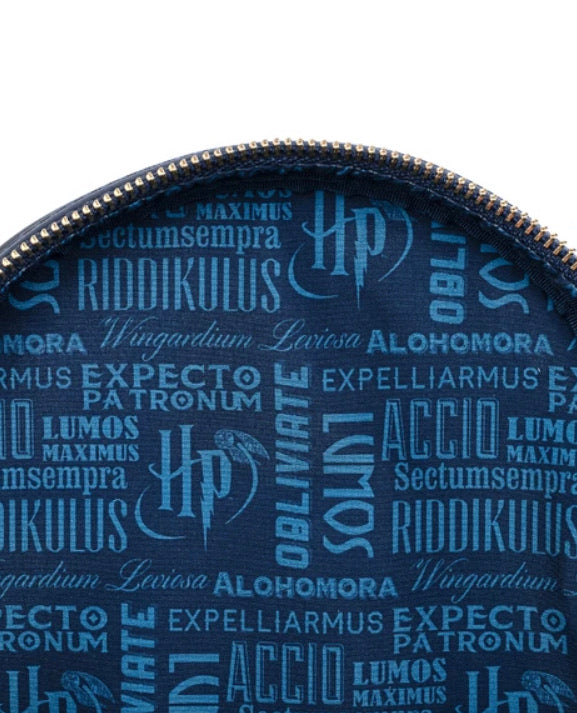 Loungefly Harry Potter Expecto Patronum Lanyard With Passport Cardholder – Blue