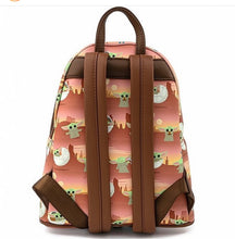 Load image into Gallery viewer, Loungefly Disney Star Wars The Mandalorian The Child AOP Scene Mini Backpack Back