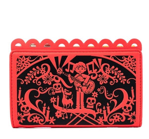 Loungefly Pixar Coco Diecut Party Flags Wallet Back