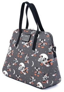 Loungefly Disney Mickey Minnie Halloween Vamp Witch AOP Crossbody Bag
