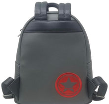 Load image into Gallery viewer, Loungefly Marvel Winter Soldier Cosplay Backpack Back