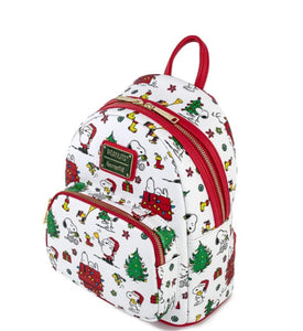Loungefly Peanuts Holiday AOP Mini Backpack