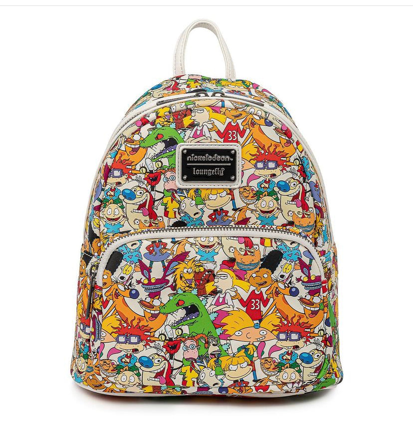 Loungefly Nickelodeon Characters AOP Mini Backpack