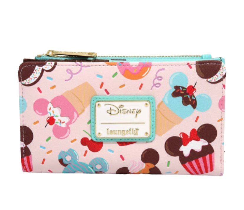 Loungefly Disney Mickey and Minnie Mouse Sweets Flap Wallet – The Line ...