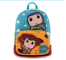 Load image into Gallery viewer, Loungefly Pop! Disney Pixar Toy Story Buzz and Woody Mini Backpack Fron