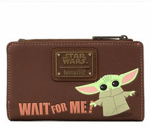 Load image into Gallery viewer, Loungefly Disney Star Wars The Mandalorian The Child Wait For Me Wallet back