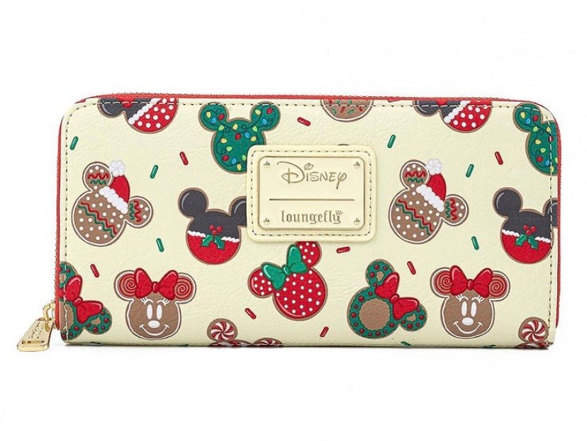 Loungefly Disney Christmas Mickey and Minnie Cookie Wallet Front