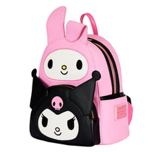 Load image into Gallery viewer, Loungefly Sanrio My Melody Kuromi Double Pocket Mini Backpack