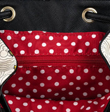 Load image into Gallery viewer, Loungefly Disney Minnie Mouse Bow Hardware All Over Print Backpack inside