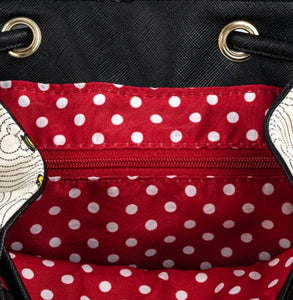 Loungefly Disney Minnie Mouse Bow Hardware All Over Print Backpack inside