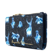 Load image into Gallery viewer, Loungefly Harry Potter Expecto Patronum All Over Print Flap Wallet side view