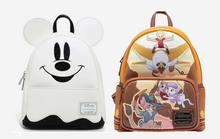 Load image into Gallery viewer, Loungefly Disney Ghost Mickey (Glow in the Dark) &amp; Loungefly Rescuers Down Under Mini Backpack Combo Pack