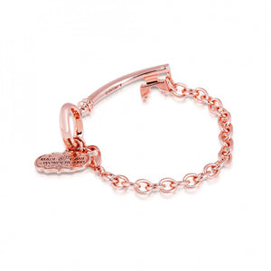 Disney Alice in Wonderland Rose Gold-Plated Curved Key Bracelet