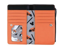 Load image into Gallery viewer, Loungefly Disney Mickey Minnie Halloween Vamp Witch AOP Flap Wallet Inside