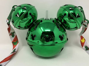 2020 Christmas Holiday Green Mickey Mouse Jingle Bell Light Up Sipper