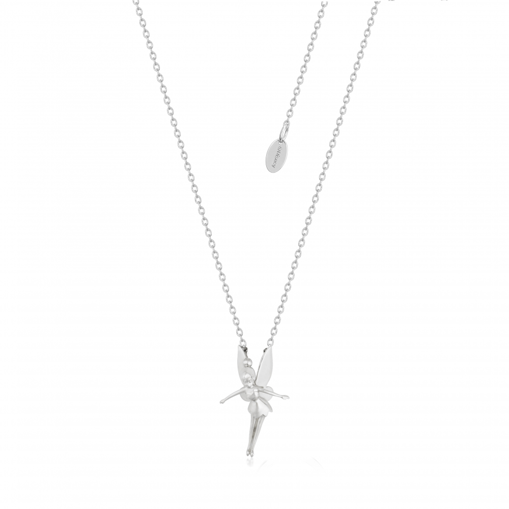 Disney Couture Kingdom Sparkle & Shine 925 Sterling Silver Tinkerbell Fairy Necklace