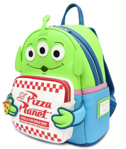 Toy Story Alien Pizza Planet Mini Backpack Front Side View