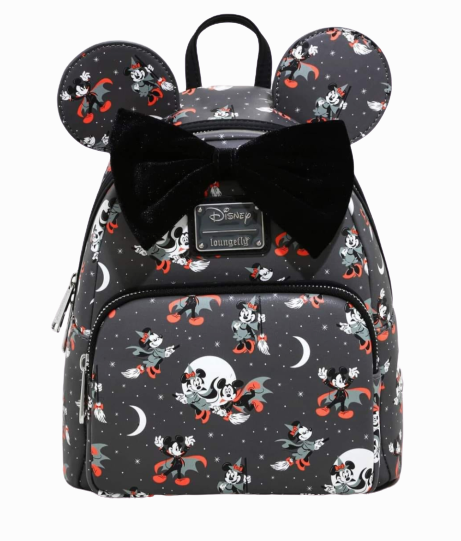 Loungefly Disney Mickey Minnie Halloween Vamp Witch AOP Mini Backpack