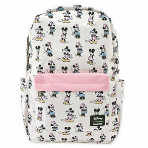 Loungefly X Disney Minnie Mickey AOP Nylon Backpack